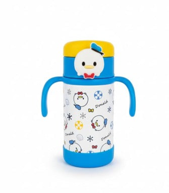 Water Bottle with Straw & Handles